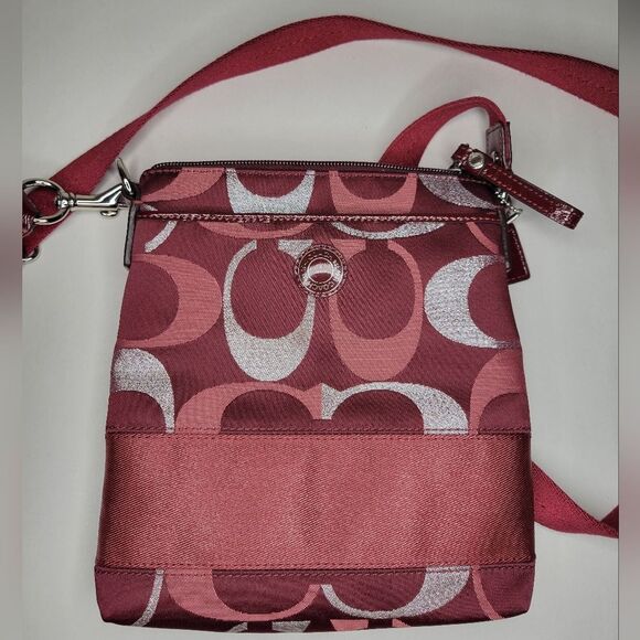 Coach Handbags - Coach Burgundy Crossbody Bag